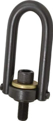 Jergens - 5,000 Lb Load Capacity Safety Engineered Center Pull Hoist Ring - 100 Ft/Lb Torque, 3/4 - 10 Thread, Alloy Steel - Eagle Tool & Supply