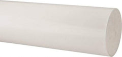 Made in USA - 2' Long, 6" Diam, Polypropylene Plastic Rod - Natural (Color) - Eagle Tool & Supply