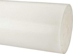 Made in USA - 1' Long, 9" Diam, Polypropylene Plastic Rod - Natural (Color) - Eagle Tool & Supply