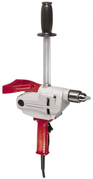 Milwaukee Tool - 1/2" Keyed Chuck, 650 RPM, Spade Handle Electric Drill - Eagle Tool & Supply