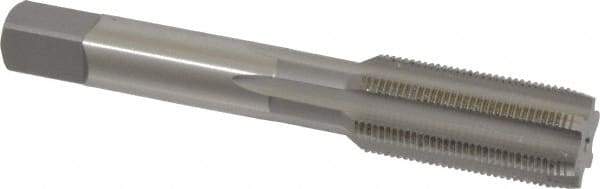 OSG - 5/8-24 UNEF 6 Flute Bright Finish High Speed Steel Straight Flute Standard Hand Tap - Plug, Right Hand Thread, 3-13/16" OAL, 1-13/16" Thread Length, H3 Limit, Oversize - Eagle Tool & Supply