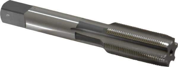 OSG - 11/16-24 UNEF 6 Flute Bright Finish High Speed Steel Straight Flute Standard Hand Tap - Plug, Right Hand Thread, 4-1/32" OAL, 1-13/16" Thread Length, H3 Limit, Oversize - Exact Industrial Supply