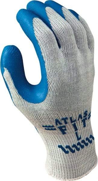 SHOWA - Size XL (10) General Protection Work Gloves - For General Purpose, Palm & Fingers Coated, Knit Wrist Cuff, Gray, Paired - Eagle Tool & Supply