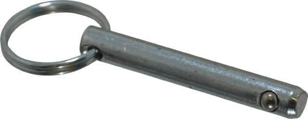 Gibraltar - 5/16" Pin Diam, 2" Long, Zinc Plated Steel Ball Lock Hitch Pin - 1-5/8" Usable Length - Eagle Tool & Supply