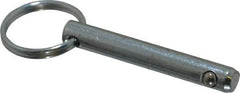 Gibraltar - 5/16" Pin Diam, 2" Long, Zinc Plated Steel Ball Lock Hitch Pin - 1-5/8" Usable Length - Eagle Tool & Supply