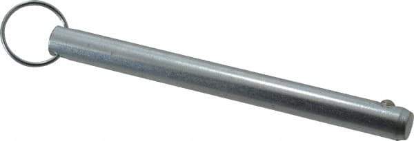 Gibraltar - 1/2" Pin Diam, 5-1/2" Long, Zinc Plated Steel Ball Lock Hitch Pin - 5" Usable Length - Eagle Tool & Supply