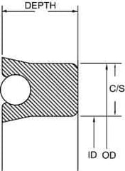 Parker - 4" ID x 4-3/4" OD, 3/8" Thick, Polypak Seal - -20 to 250°F, 5/8 Pipe Thread, - Eagle Tool & Supply