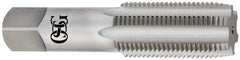 OSG - 1-3/4 - 8 UNS 6 Flute Bright Finish High Speed Steel Straight Flute Standard Hand Tap - Bottoming, Right Hand Thread, 7" OAL, 3-3/16" Thread Length, H6 Limit, Oversize - Eagle Tool & Supply