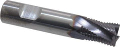 Niagara Cutter - 1/2" Diam, Fine Pitch, 5/8" LOC, 4 Flute Solid Carbide Corner Chamfer Roughing End Mill - TiAlN Finish, 2-1/2" OAL, 1/2" Shank Diam, Single End, Centercutting, 20° Helix - Eagle Tool & Supply