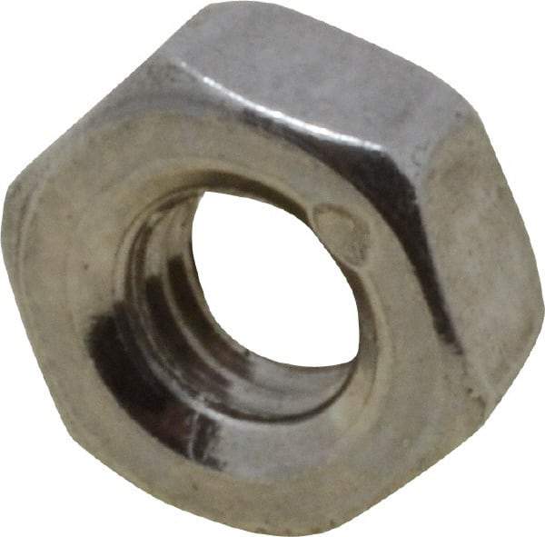 Value Collection - M3x0.50 Metric Coarse Stainless Steel Right Hand Hex Nut - 5.5mm Across Flats, 2.4mm High, Uncoated - Eagle Tool & Supply