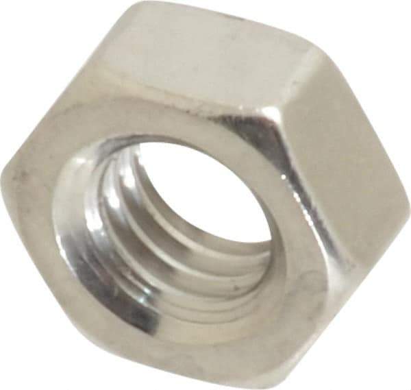 Value Collection - M6x1.00 Metric Coarse Stainless Steel Right Hand Hex Nut - 10mm Across Flats, 5mm High, Uncoated - Eagle Tool & Supply