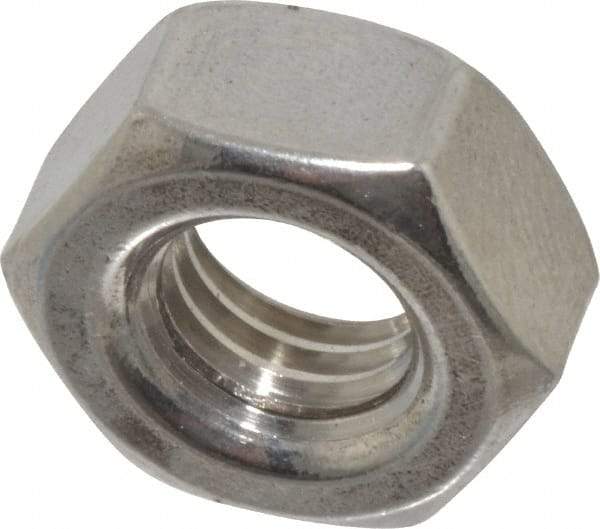 Value Collection - M10x1.50 Metric Coarse Stainless Steel Right Hand Hex Nut - 17mm Across Flats, 8mm High, Uncoated - Eagle Tool & Supply