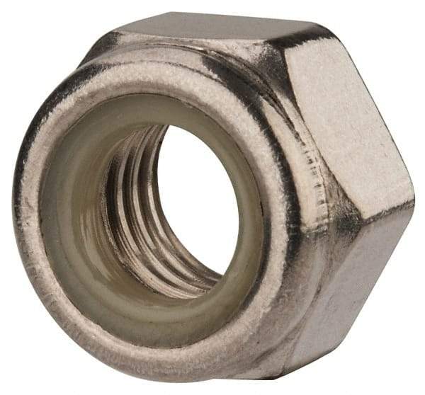 Value Collection - M14x2.00 Metric Coarse 316 & Austenitic Grade A4 Hex Lock Nut with Nylon Insert - 14mm High, Uncoated - Eagle Tool & Supply