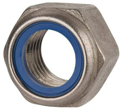 Value Collection - M22x2.50 Metric Coarse 316 & Austenitic Grade A4 Hex Lock Nut with Nylon Insert - 22mm High, Uncoated - Eagle Tool & Supply