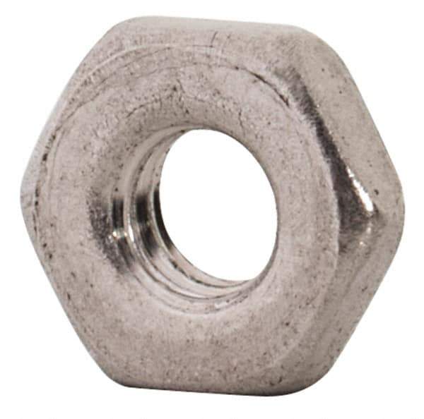 Value Collection - M3x0.50 Metric Coarse Stainless Steel Right Hand Hex Jam Nut - 5.5mm Across Flats, 1.8mm High, Uncoated - Eagle Tool & Supply