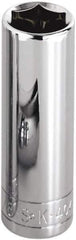 SK - 3/16", 1/4" Drive, Deep Hand Socket - 6 Points, Steel, Chrome Finish - Eagle Tool & Supply