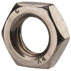 Value Collection - M16x2.00 Metric Coarse Stainless Steel Right Hand Hex Jam Nut - 24mm Across Flats, 8mm High, Uncoated - Eagle Tool & Supply