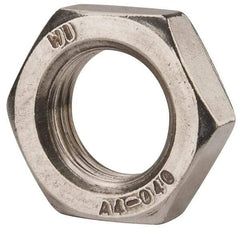 Value Collection - M22x2.50 Metric Coarse Stainless Steel Right Hand Hex Jam Nut - 32mm Across Flats, 11mm High, Uncoated - Eagle Tool & Supply