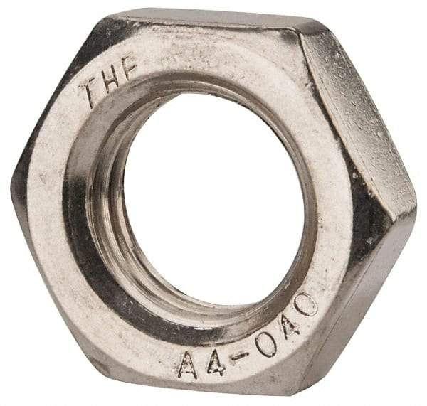 Value Collection - M24x3.00 Metric Coarse Stainless Steel Right Hand Hex Jam Nut - 36mm Across Flats, 12mm High, Uncoated - Eagle Tool & Supply