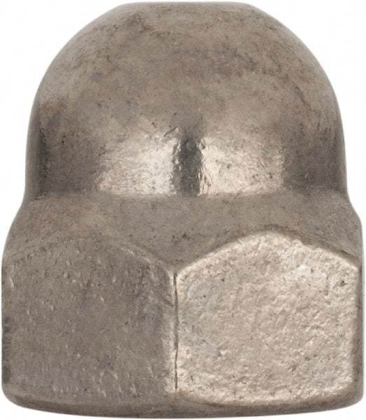 Value Collection - M20x2.5 Metric Coarse, 30mm Width Across Flats, Uncoated, Stainless Steel Acorn Nut - 34mm Overall Height, Austenitic A4, DIN 1587 - Eagle Tool & Supply