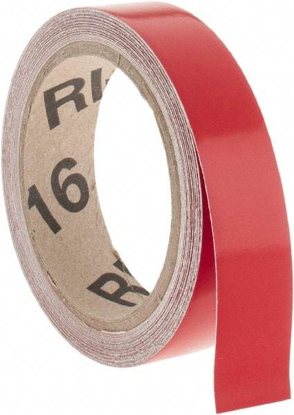NMC - Red Solid Color Vinyl Tape - 1" Wide x 30' Long x 0.002" Thick, General Traffic - Eagle Tool & Supply
