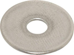 Value Collection - M4 Screw, Grade 18-8 Stainless Steel Fender Flat Washer - 4.3mm ID x 16mm OD, Plain Finish - Eagle Tool & Supply