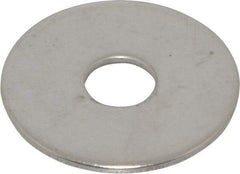 Value Collection - M10 Screw, Grade 18-8 Stainless Steel Fender Flat Washer - 10.5mm ID x 36mm OD, 2mm Thick, Plain Finish - Eagle Tool & Supply