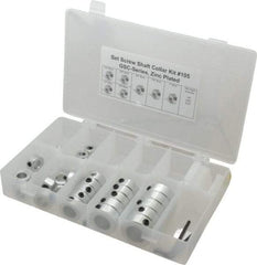 Climax Metal Products - Shaft & Collar Clamp Kits Type: Set Screw Collar Kit Material: Mild Steel-Zinc Plated - Eagle Tool & Supply