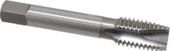 OSG - M18x2.50 Metric Coarse, 3 Flute, Bright Finish, High Speed Steel Spiral Point Tap - Plug Chamfer, Right Hand Thread, 4-1/32" OAL, 1-13/16" Thread Length, 0.542" Shank Diam, Series 142 - Exact Industrial Supply