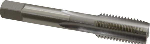 OSG - M16x2.00 Metric Coarse 6H 4 Flute Bright Finish High Speed Steel Straight Flute Standard Hand Tap - Plug, Right Hand Thread, 3-13/16" OAL, 1-13/16" Thread Length, D7 Limit, Oversize - Eagle Tool & Supply