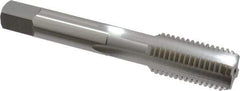 OSG - M16x2.00 Metric Coarse 6H 4 Flute Bright Finish High Speed Steel Straight Flute Standard Hand Tap - Bottoming, Right Hand Thread, 3-13/16" OAL, 1-13/16" Thread Length, D7 Limit, Oversize - Exact Industrial Supply