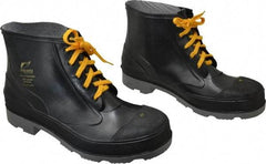 Dunlop Protective Footwear - Men's Size 13 Medium Width Steel Work Boot - Black, Polyurethane, PVC Upper, 6" High, Chemical Resistant, Non-Slip - Eagle Tool & Supply