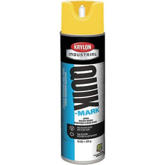 Krylon - 20 fl oz Yellow Marking Paint - 600' Coverage at 1" Wide, Water-Based Formula - Eagle Tool & Supply