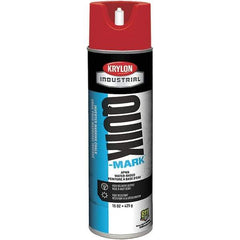 Krylon - 20 fl oz Red Marking Paint - 600' Coverage at 1" Wide, Water-Based Formula - Eagle Tool & Supply