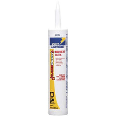 White Lightning - 10 oz Cartridge Red Acrylic & Latex Caulk - 1380°F Max Operating Temp - Eagle Tool & Supply