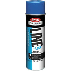 Krylon - 20 fl oz Blue Field Marking Paint - 602' Coverage at 2" Wide, Water-Based Formula - Eagle Tool & Supply