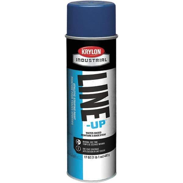 Krylon - 20 fl oz Blue Field Marking Paint - 602' Coverage at 2" Wide, Water-Based Formula - Eagle Tool & Supply