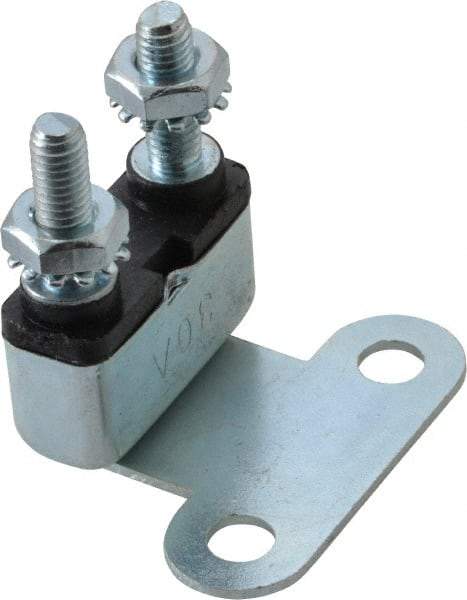 Value Collection - 30 Amp Automotive Heavy Duty Stud Terminal Circuit Breaker - Bracket Mount, 1.09" Long x 0.402" Wide 0.63" High - Eagle Tool & Supply