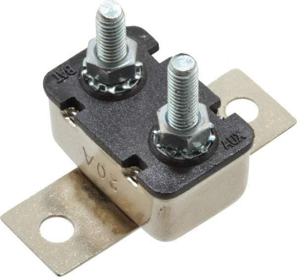 Value Collection - 20 Amp Automotive Heavy Duty Stud Terminal Circuit Breaker - Crosswise Bracket Mount, 1.259" Long x 0.838" Wide 0.652" High - Eagle Tool & Supply