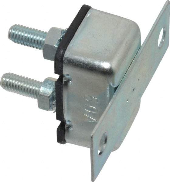 Value Collection - 50 Amp Automotive Heavy Duty Stud Terminal Circuit Breaker - Crosswise Bracket Mount, 1.259" Long x 0.838" Wide 0.652" High - Eagle Tool & Supply