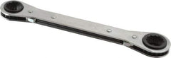 Proto - 5/8" x 11/16" 12 Point Reversible Ratcheting Box Wrench - Double End, 1-5/8" Head Diam x 1/2" Head Thickness, 8-1/8" OAL, Steel, Chrome Finish - Eagle Tool & Supply