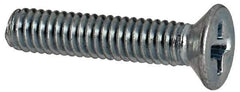 Value Collection - M2.5x0.45 Metric Coarse, 12mm OAL Phillips Drive Machine Screw - Flat Head, Grade 4.8 Steel, Zinc-Plated Finish, Without Washer - Eagle Tool & Supply