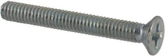 Value Collection - M2.5x0.45 Metric Coarse, 20mm OAL Phillips Drive Machine Screw - Flat Head, Grade 4.8 Steel, Zinc-Plated Finish, Without Washer - Eagle Tool & Supply