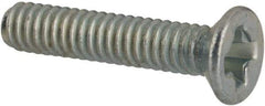 Value Collection - M2x0.40 Metric Coarse, 10mm OAL Phillips Drive Machine Screw - Flat Head, Grade 4.8 Steel, Zinc-Plated Finish, Without Washer - Eagle Tool & Supply