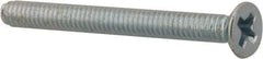 Value Collection - M2x0.40 Metric Coarse, 20mm OAL Phillips Drive Machine Screw - Flat Head, Grade 4.8 Steel, Zinc-Plated Finish, Without Washer - Eagle Tool & Supply