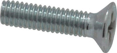 Value Collection - M3x0.50 Metric Coarse, 12mm OAL Phillips Drive Machine Screw - Flat Head, Grade 4.8 Steel, Zinc-Plated Finish, Without Washer - Eagle Tool & Supply