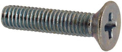 Value Collection - M3x0.50 Metric Coarse, 14mm OAL Phillips Drive Machine Screw - Flat Head, Grade 4.8 Steel, Zinc-Plated Finish, Without Washer - Eagle Tool & Supply