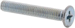 Value Collection - M3x0.50 Metric Coarse, 20mm OAL Phillips Drive Machine Screw - Flat Head, Grade 4.8 Steel, Zinc-Plated Finish, Without Washer - Eagle Tool & Supply