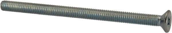Value Collection - M3x0.50 Metric Coarse, 45mm OAL Phillips Drive Machine Screw - Flat Head, Grade 4.8 Steel, Zinc-Plated Finish, Without Washer - Eagle Tool & Supply