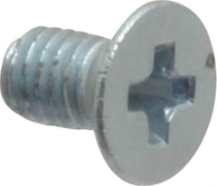 Value Collection - M3x0.50 Metric Coarse, 5mm OAL Phillips Drive Machine Screw - Flat Head, Grade 4.8 Steel, Zinc-Plated Finish, Without Washer - Eagle Tool & Supply